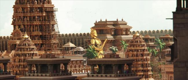 Statue in Baahubali inspired by Colossus of Rhodes