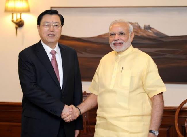 Zhang Dejiang calls on PM Narendra Modi