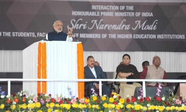 Narendra Modi visiting the organic product exhibition, in Gangtok