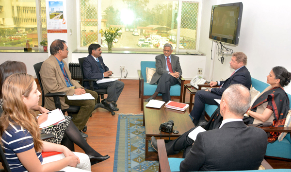 Kiren Rijiju meeting the youths and children from Jammu and Kashmir