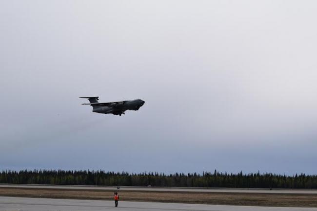 Indian Air Force IL 78 takes off