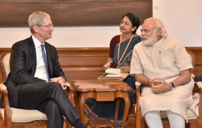 Apple CEO Tim Cook calls on PM Modi in Delhi