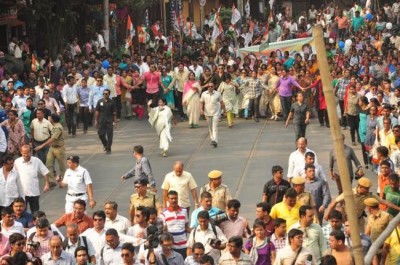 Mamata Banerjee participates in International Women's Day rally in Kolkata