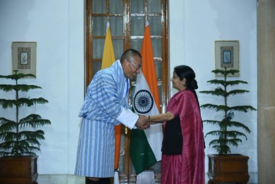 Sushma Swaraj meets Bhutan PM Tshering Tobgay