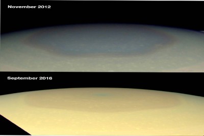Changing colors in Saturn's north