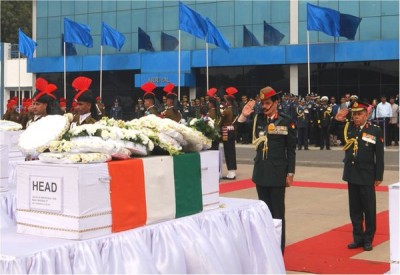 Bodies of 9 Siachen avalanche soldiers brought to Delhi