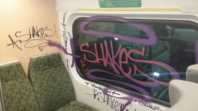 Three youth charged for illegal graffiti in Toronto Go Train