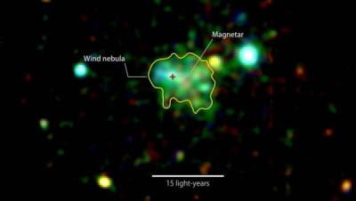 Astronomers find the first 'Wind Nebula' around a Magnetar