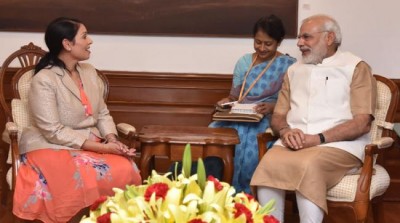 Priti Patel calls on PM Modi