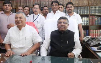 Ravi Shankar Prasad takes over as the New Law & Justice Minister 