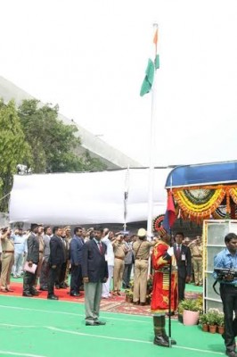 Second tallest national flag unfurled in Hyderabad