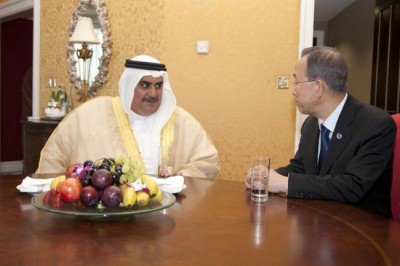 In phone call, Ban discusses challenges to regional peace and security with Foreign Minister of Bahrain