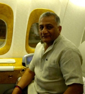 VK Singh leaves for Saudi Arabia