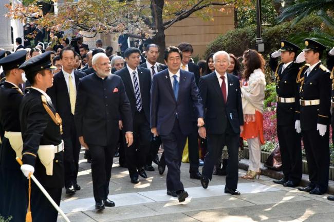 Narendra Modi and the Prime Minister of Japan