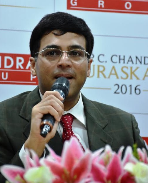 Kolkata: Vishwanathan Anand awarded P C Chandra Puraskaar 2016