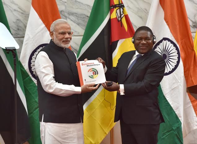 Narendra Modi arrives at Maputo