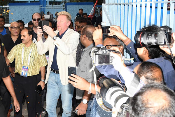 Boris Becker wins hearts in Kolkata