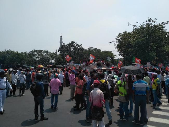 BJP takes out Lalbazar march