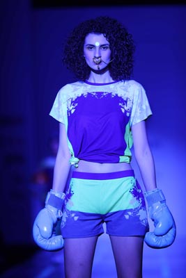 Designer Nida Mahmood displays her collection at Amazon India Fashion Week 