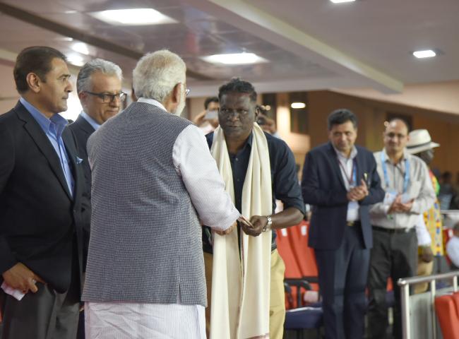 PM Modi at 2017 FIFA U-17 World Cup match in New Delhi