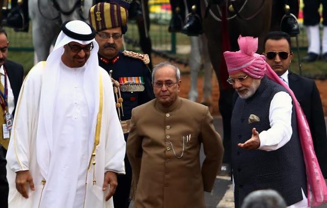 VVIPs arriving at saluting dais on the occasion of 68th Republic Day Parade