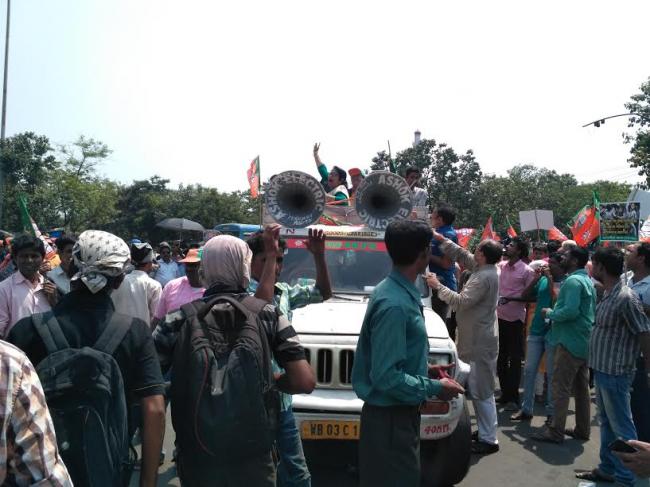 BJP takes out Lalbazar march