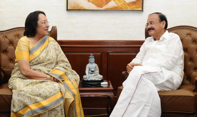 Venkaiah Naidu meets Raj Kumar Singh, Najma Heptulla