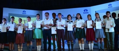 City Level winners of â€˜Tata Building India School Essay Competition 2015-16â€™ from West Bengal and Jharkhand felicitated in Kolkata