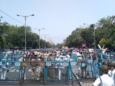 Heavy police arrangement in Kolkata ahead of Left's march to Nabanna