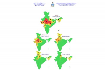 Met office issues severe weather warning for July 27 to 31