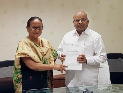 Pramila Rani Brahma calling on the Union Minister for Social Justice and Empowerment