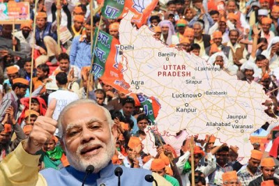 Modi juggernaut rolls in UP, Uttarakhand; Cong victory in Punjab
