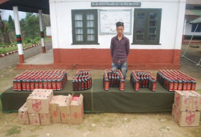 Assam Rifles seizes huge cache of IMFL from UP vehicle in Nagaland