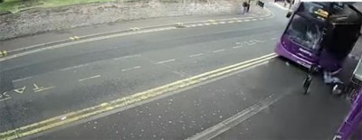 Man hit by speeding uncontrolled bus, survives, video goes viral