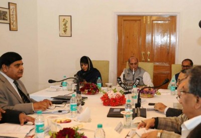 Home Minister Rajnath Singh reiterates government's resolve to end the problems in Kashmir 