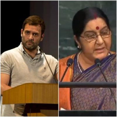 Rahul Gandhi thanks Sushma Swaraj for 'praising' Congress in her UNGA speech