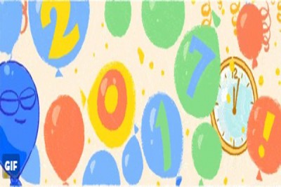 Google doodles to celebrate new year