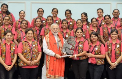 Women motorbike riders group â€“ Biking Queens â€“ calls on PM Narendra Modi