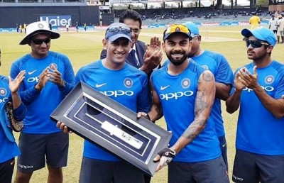 MS Dhoni plays 300th ODI match, Virat Kohli felicitates