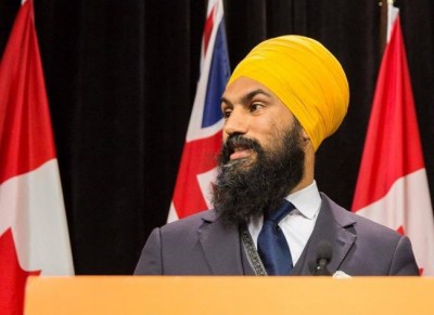 Canada: NDP leader Jagmeet Singh visits Montreal 
