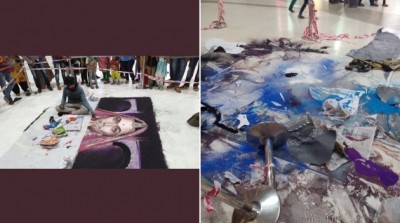 Five arrested for vandalising Padmavati rangoli in Surat