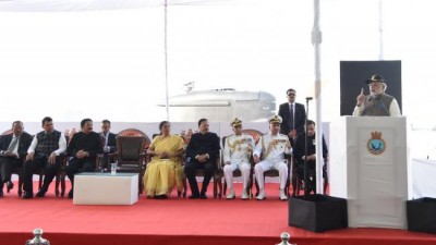 PM dedicates INS Kalvari to nation, says Centre has resolved "One Rank One Pension" issue