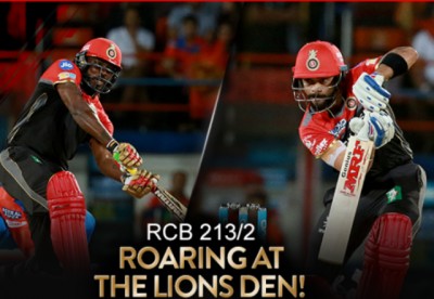 IPL 2017: Royal Challengers beat Gujarat Lions by 21 runs 