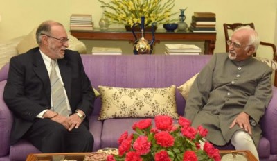 Anil Baijal meets M Hamid Ansari