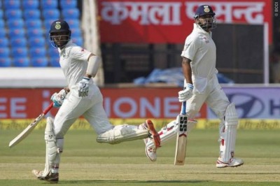 Vijay, Pujara steady ship after Rahul's early dismissal