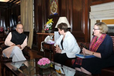 Arun Jaitley meets World Bank Group CEO Kristalina I. Georgieva