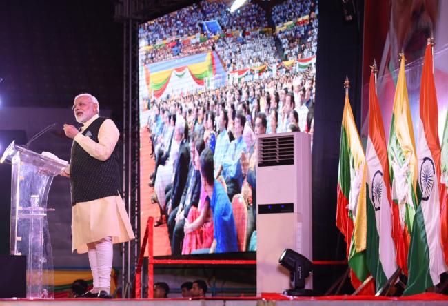 PM Modi interacts with Indian Community in Myanmar