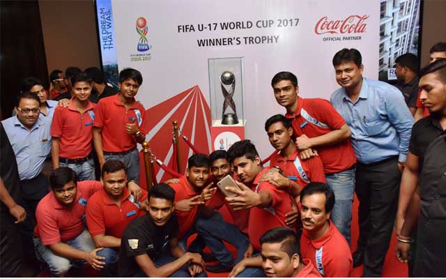 FIFA Under- 17 World Cup 2017 Winners Trophy arrives in Kolkata