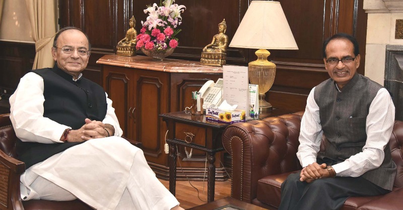 CM of  Madhya Pradesh, Shivraj Singh Chouhan meets  Union Minister for Finance and Corporate Affairs, Arun Jaitley