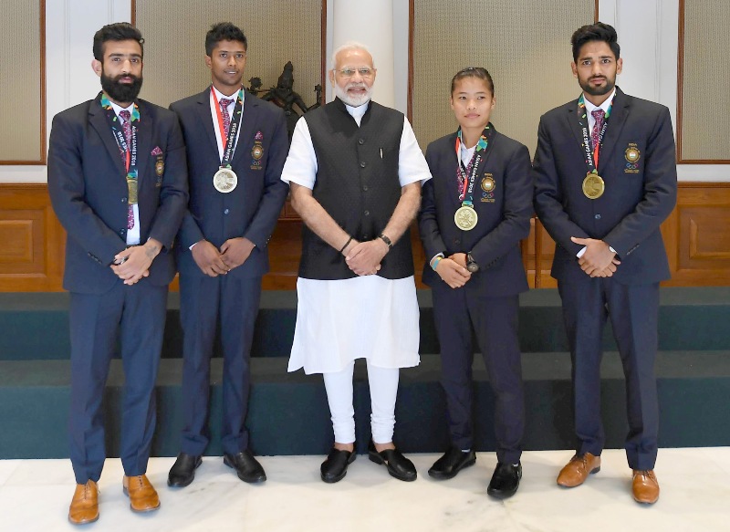 PM Modi meets Asian Games winners